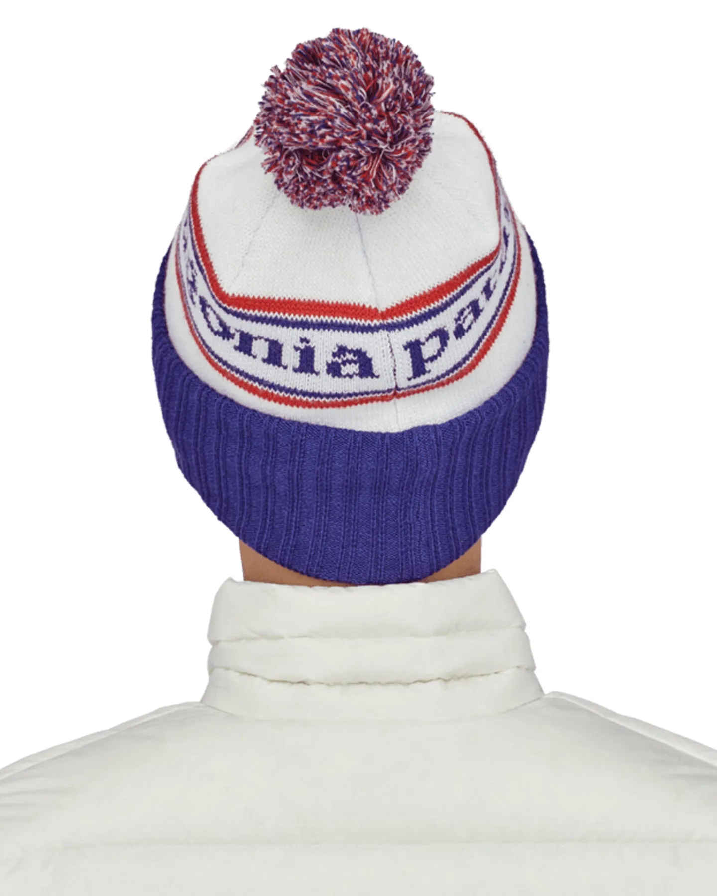 Patagonia Powder Town Beanie - Park Stripe: Viking Blue