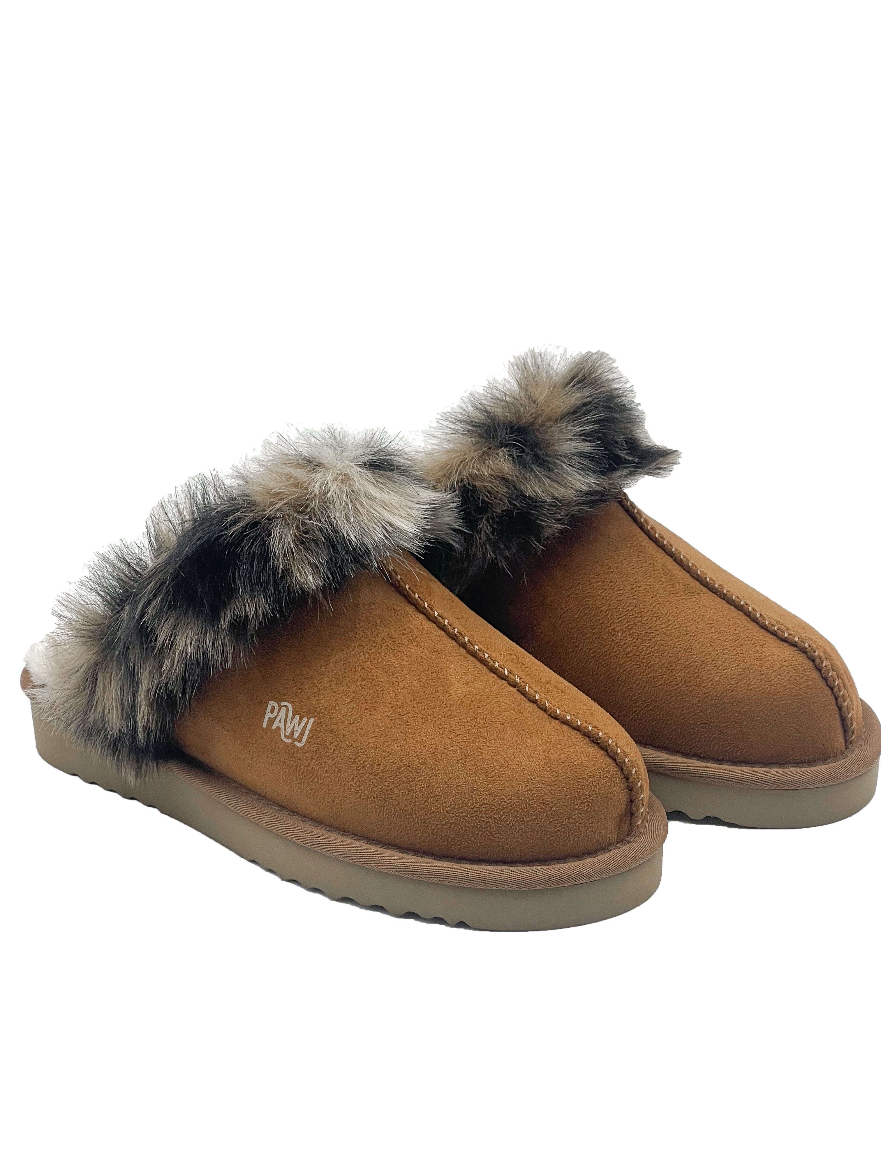 PAWJ Slippers | Chestnut / Wild Leopard