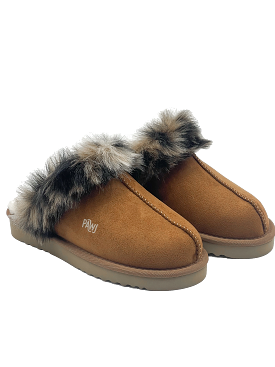 PAWJ Slippers | Chestnut / Wild Leopard