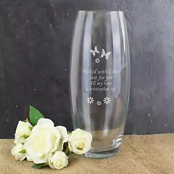 Personalised Butterflies & Flowers Bullet Vase | Kaleidoscope