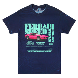 PPZZ x Rich People Ferrari Speed Dyed Tee (Navy) /D15