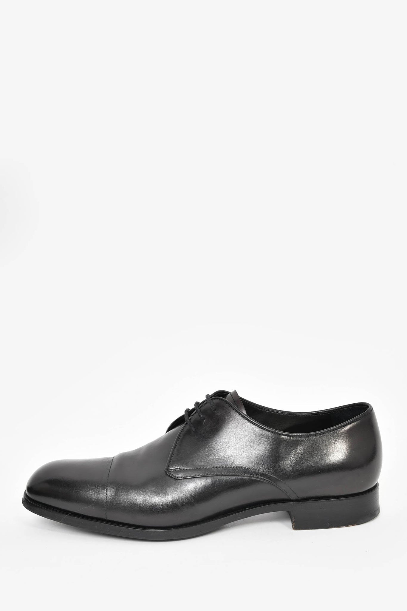 Prada Black Leather Oxfords Size 7 Mens