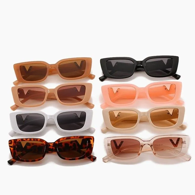 Retro 90s Style Candy Shades Small Cat Eye Sunglasses for Women