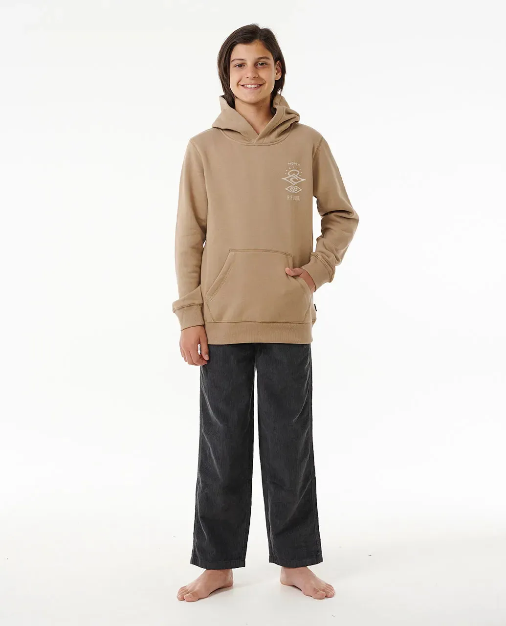 RipCurl Boy Search Icon hooded Fleece - Sand Dune