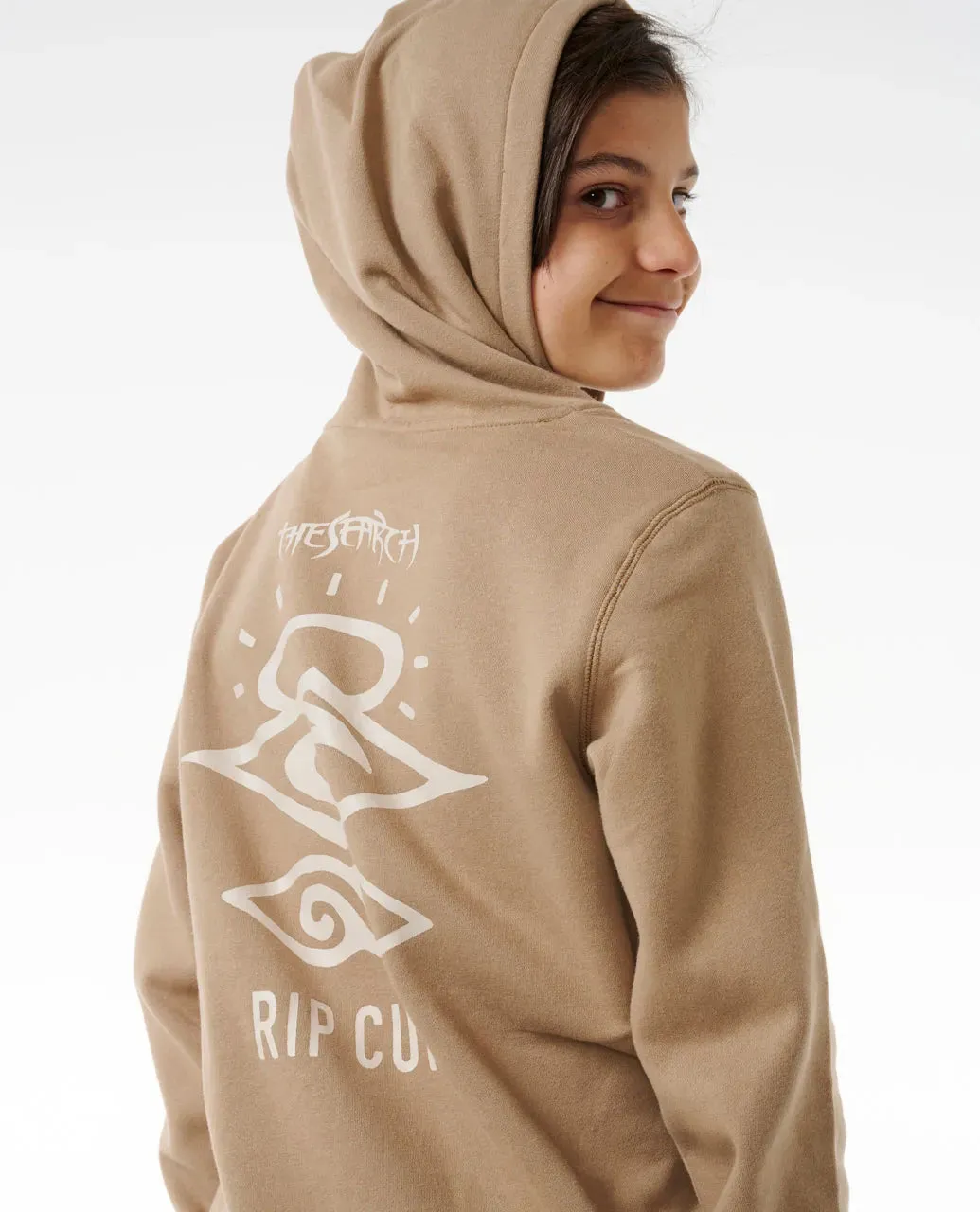 RipCurl Boy Search Icon hooded Fleece - Sand Dune