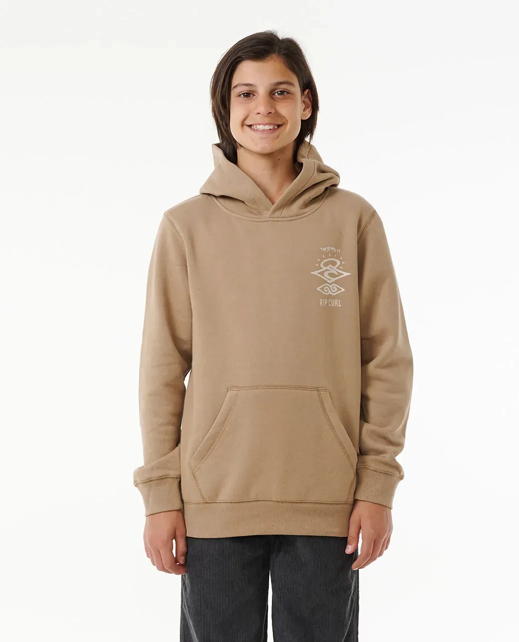 RipCurl Boy Search Icon hooded Fleece - Sand Dune