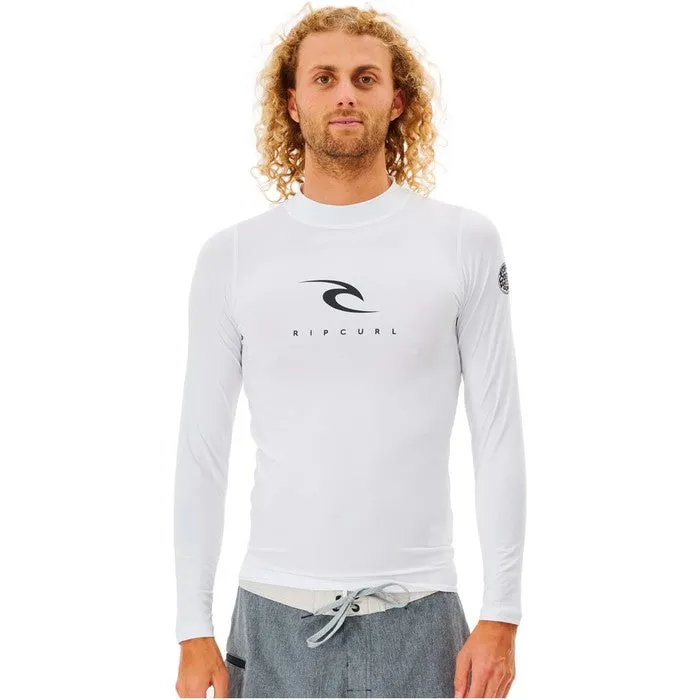 RIPCURL CORPS L/S UV RASH VEST - WHITE