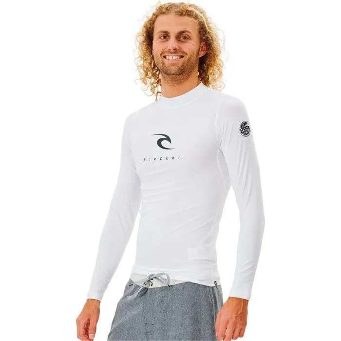 RIPCURL CORPS L/S UV RASH VEST - WHITE