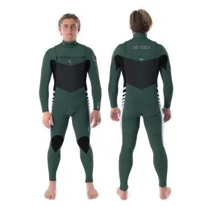 RIPCURL JUNIOR 5/3 DAWN PATROL CHEST ZIP WETSUIT 2024 - GREEN