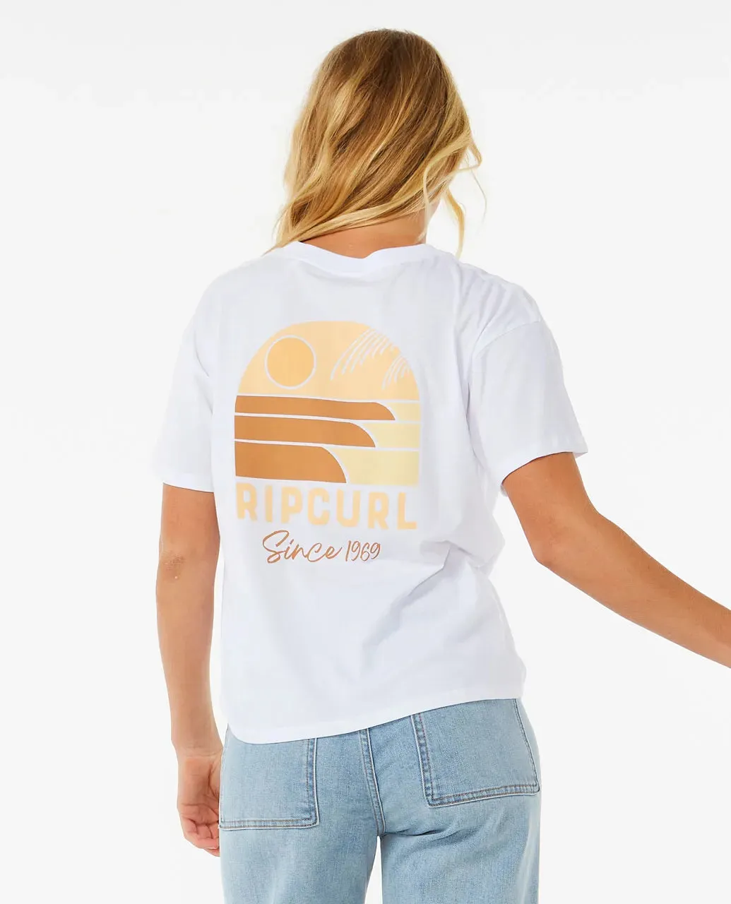 RIPCURL LINE UP RELAXED TEE - WHITE