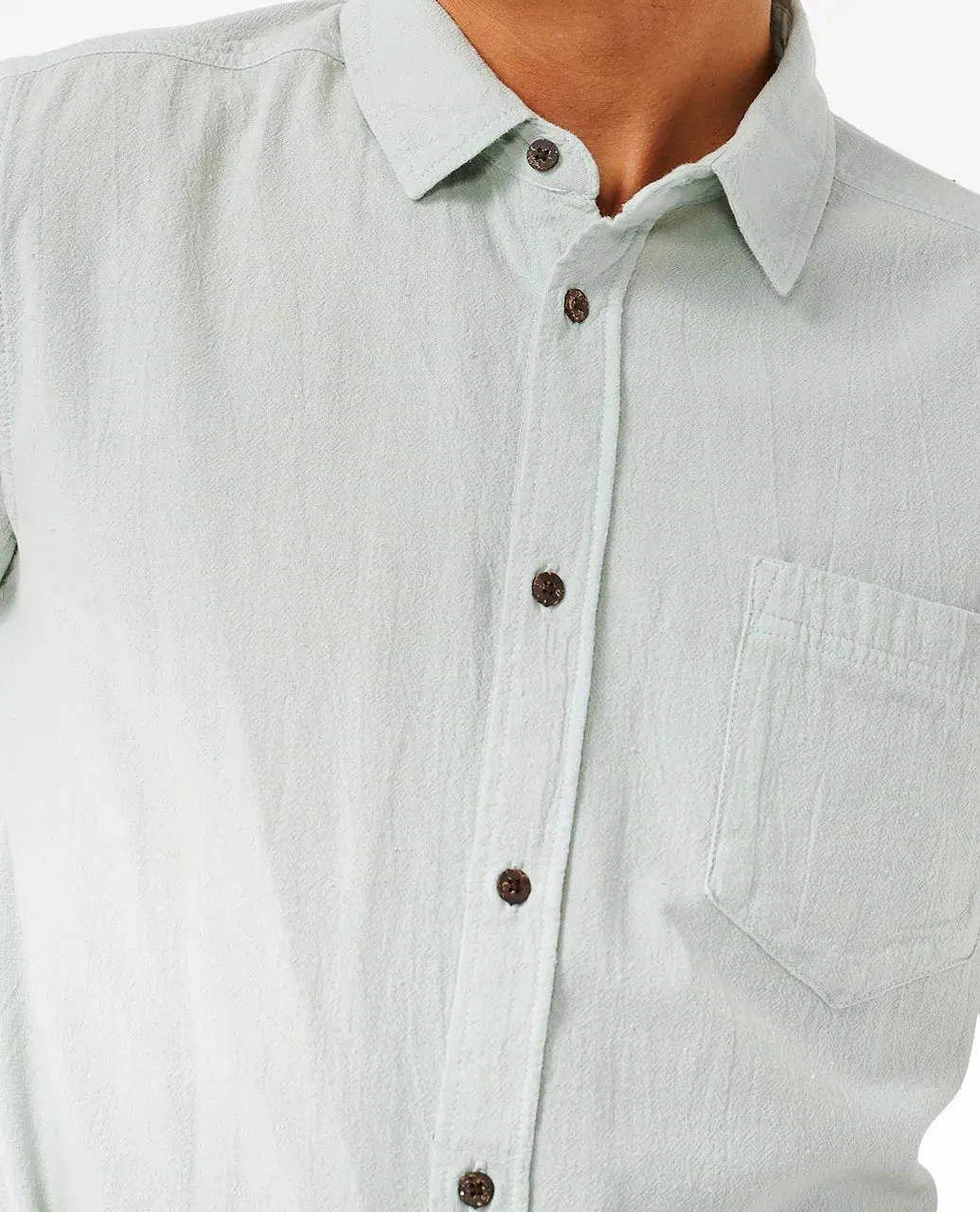 RIPCURL WASHED SHORT SLEEVE SHIRT - MINT