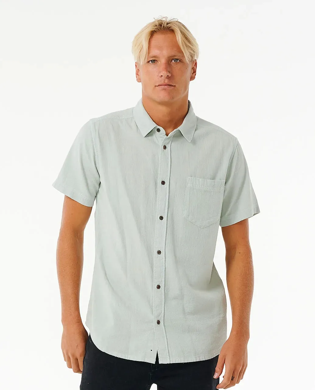 RIPCURL WASHED SHORT SLEEVE SHIRT - MINT