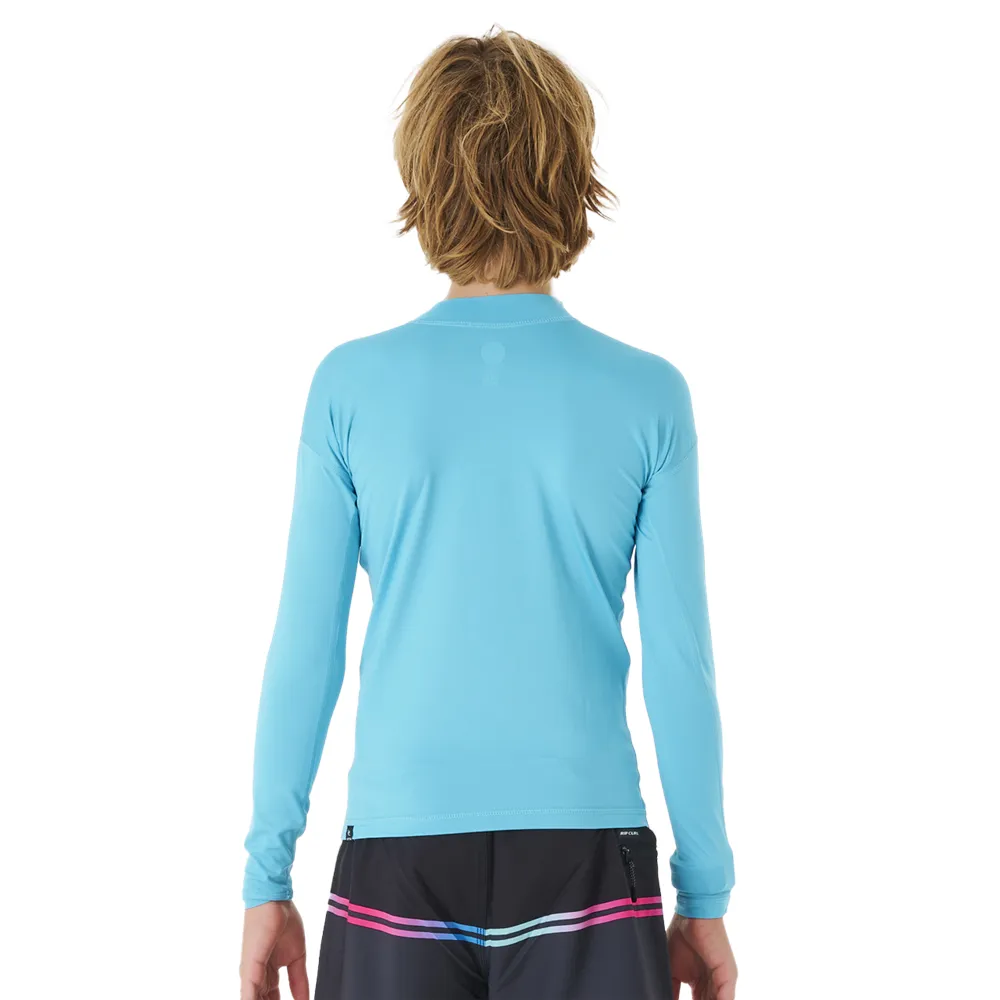 RIPCURL YOUTH CORPS L/S RASH VEST - BLUE