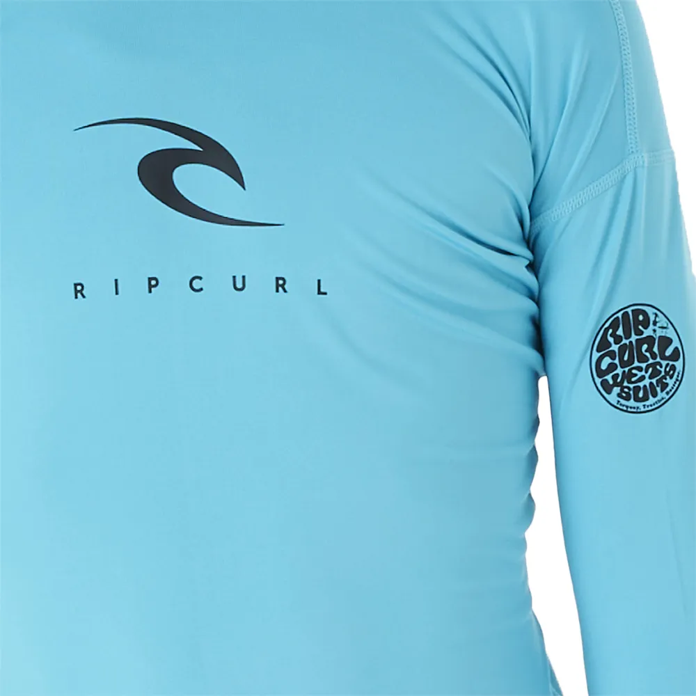 RIPCURL YOUTH CORPS L/S RASH VEST - BLUE