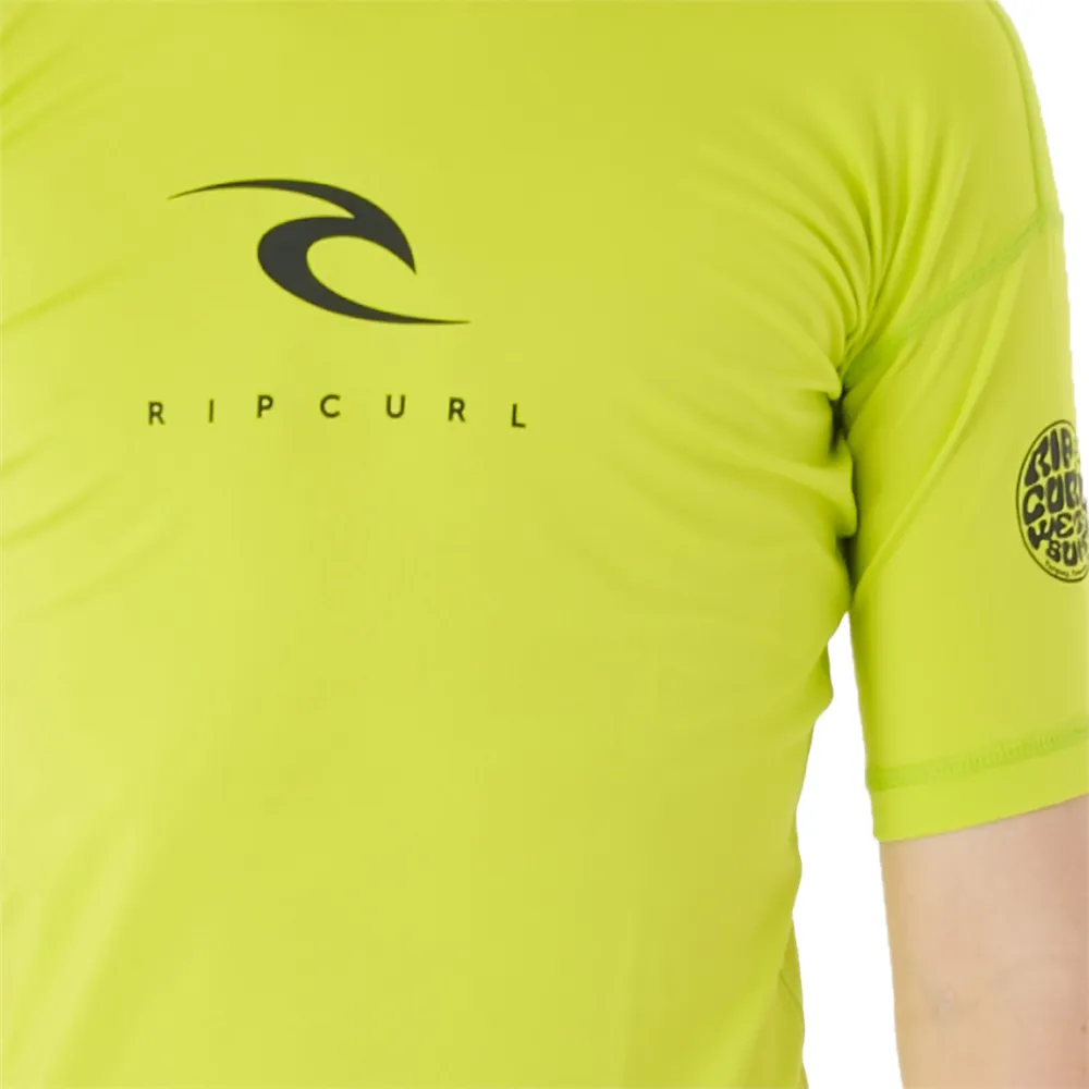 RIPCURL YOUTH CORPS S/S RASH VEST - LIME