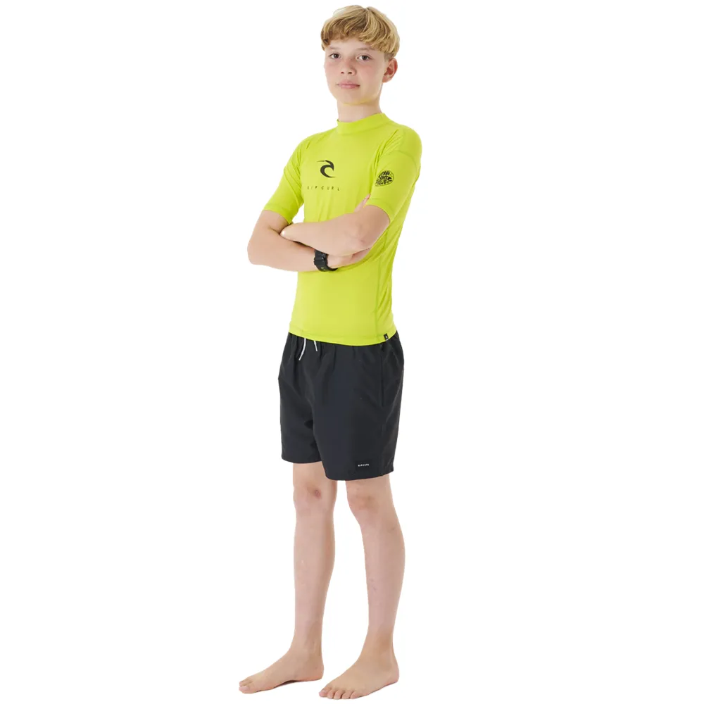 RIPCURL YOUTH CORPS S/S RASH VEST - LIME