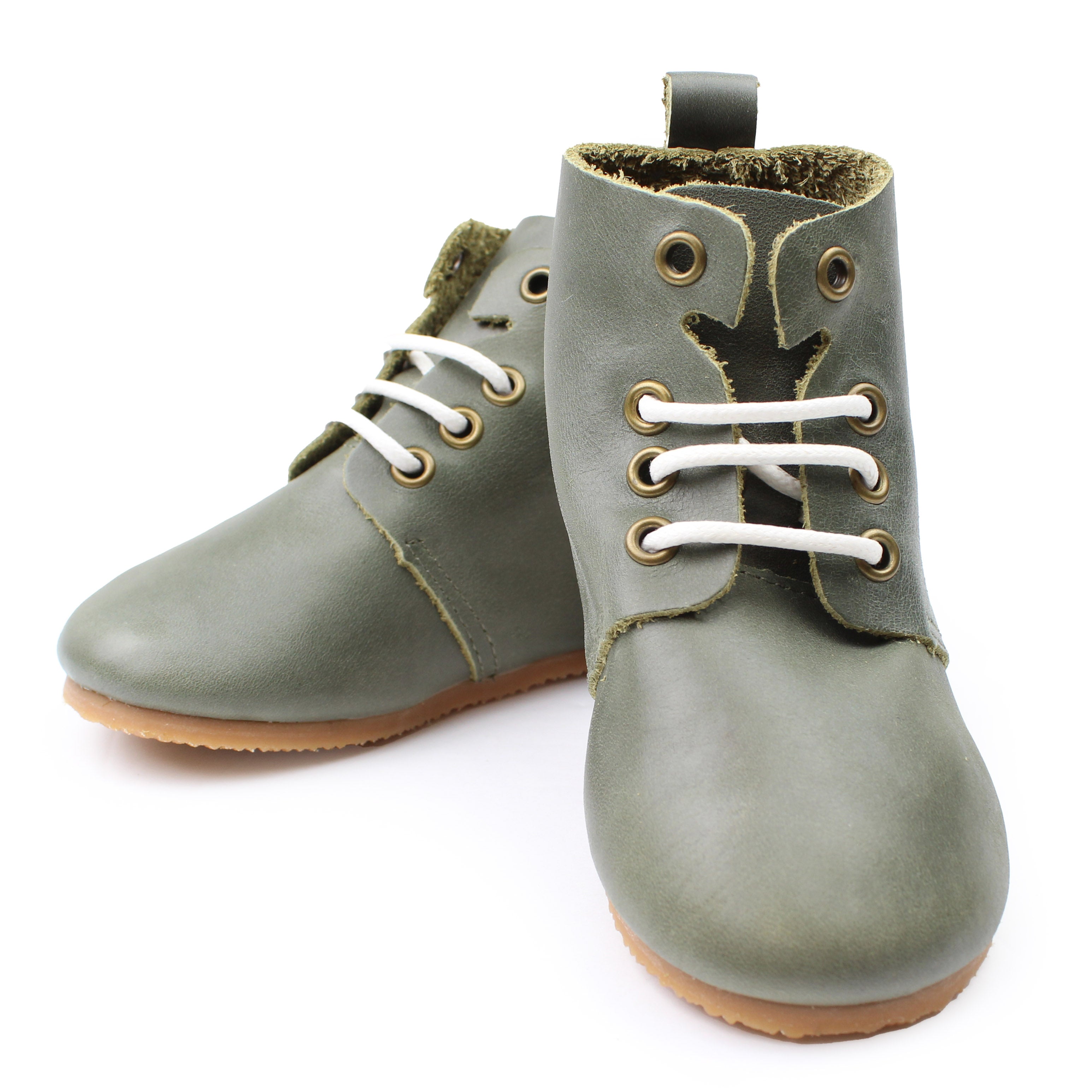 Sage - High Top Oxfords - Hard Sole