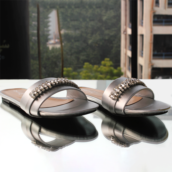 Sliver Fancy Slippers for women