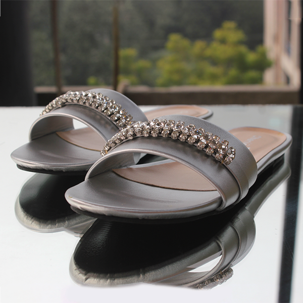 Sliver Fancy Slippers for women