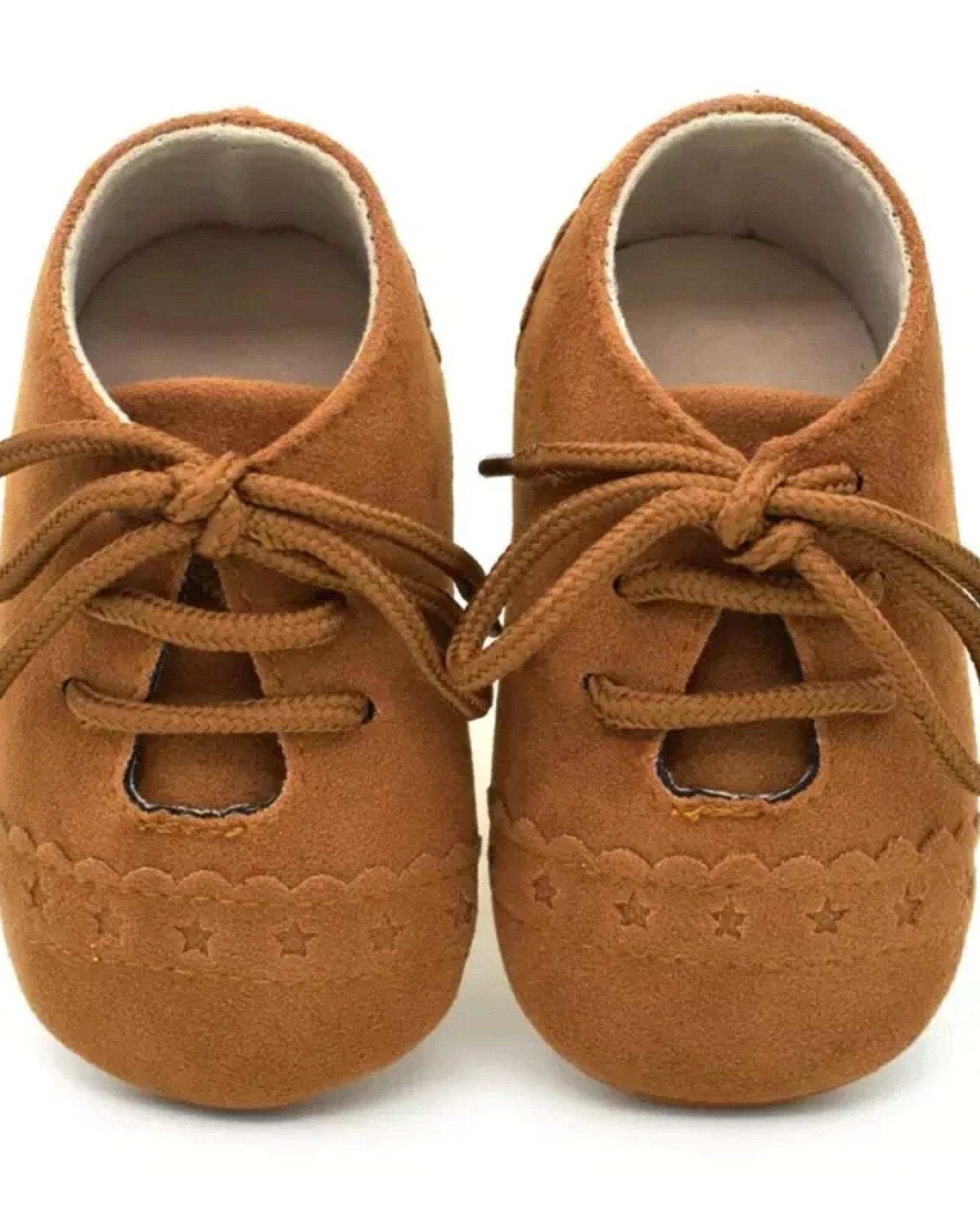 Suede Baby Oxfords | Brown