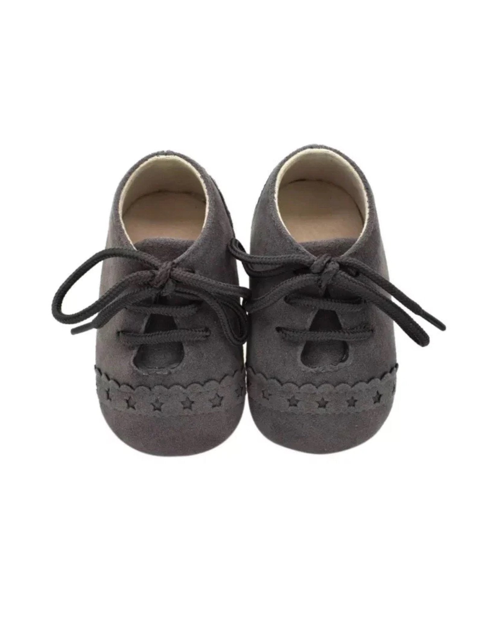 Suede Baby Oxfords | Charcoal