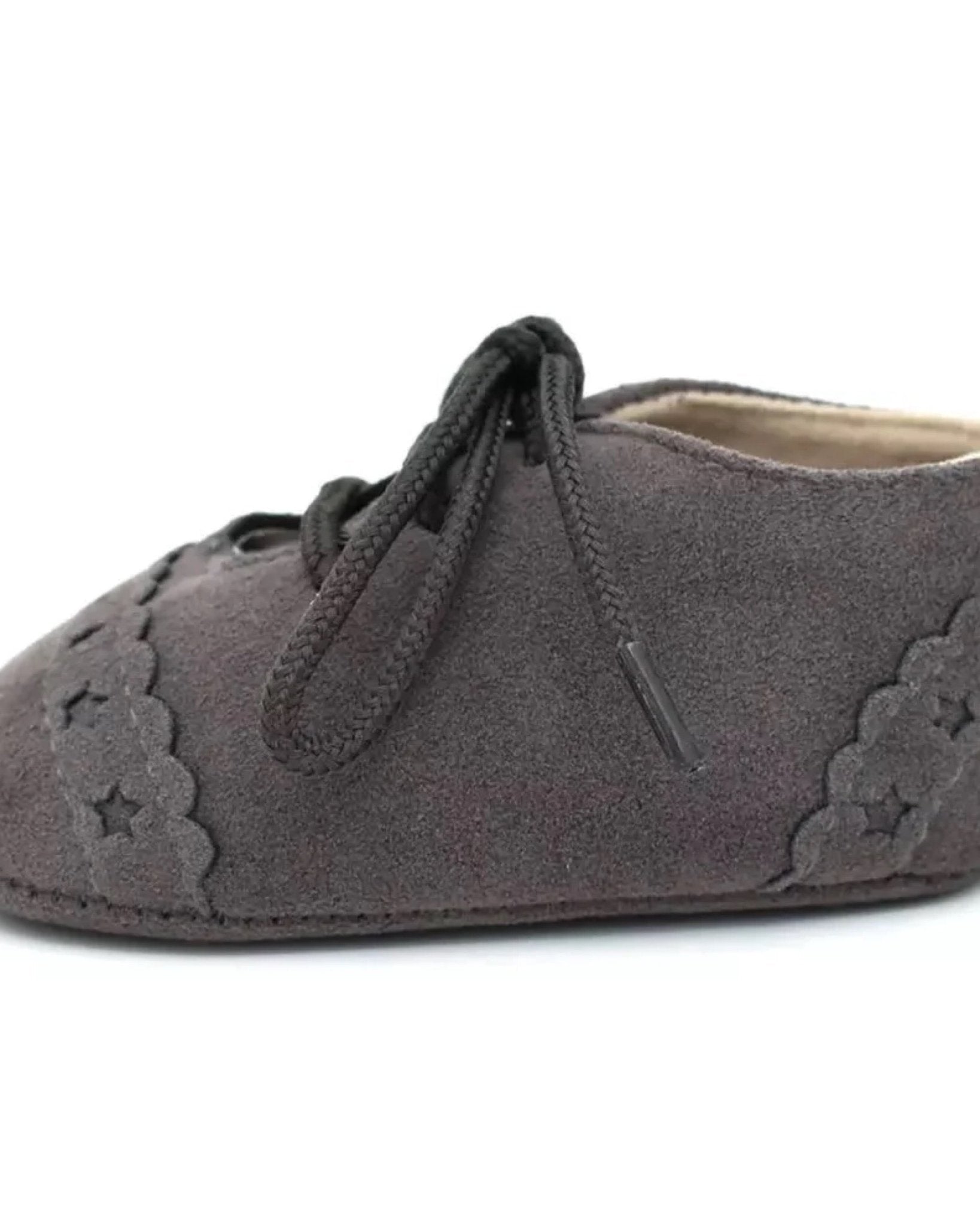 Suede Baby Oxfords | Charcoal