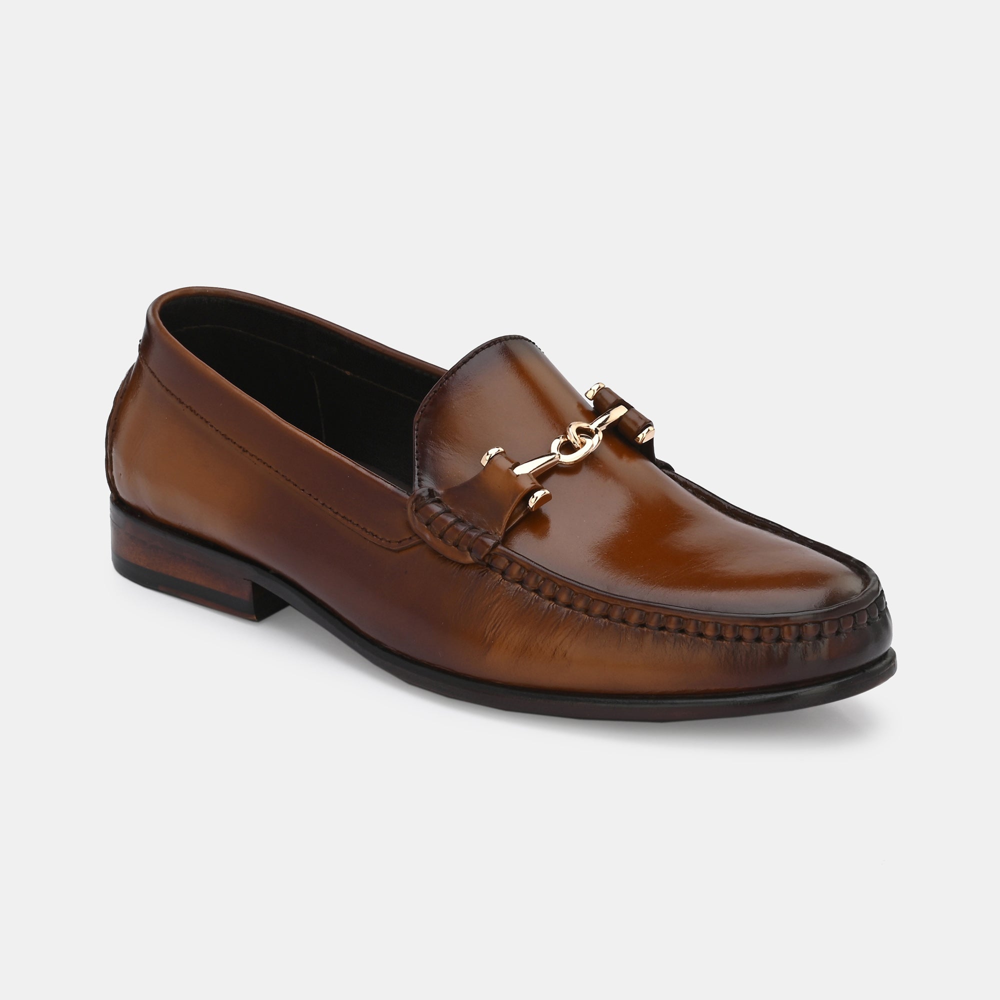 Tan Buckled Loafers by Lafattio