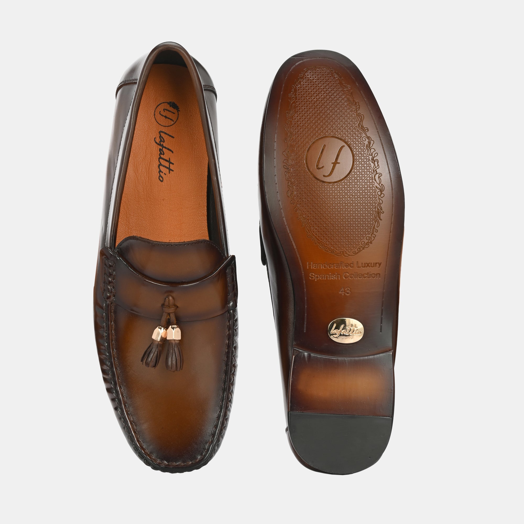 Tan Tassel Loafers By Lafattio