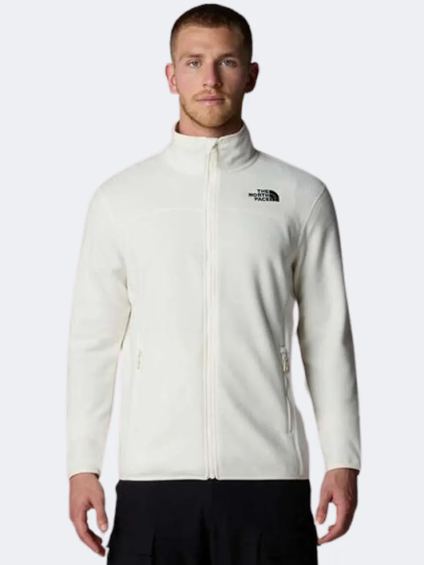 The North Face 100 Glacier Men Skiing Fleece White Dune