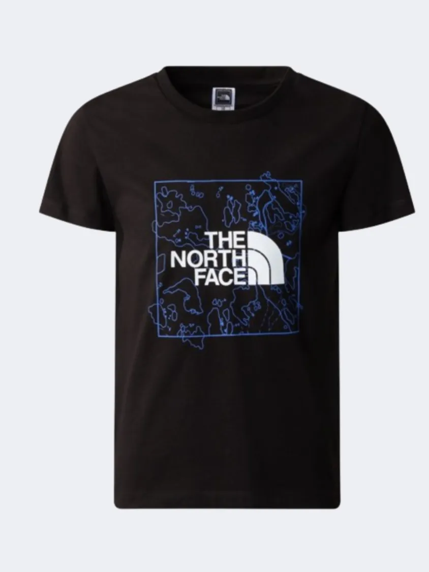 The North Face Graphic Boys Lifestyle T-Shirt Black/Solar Blue