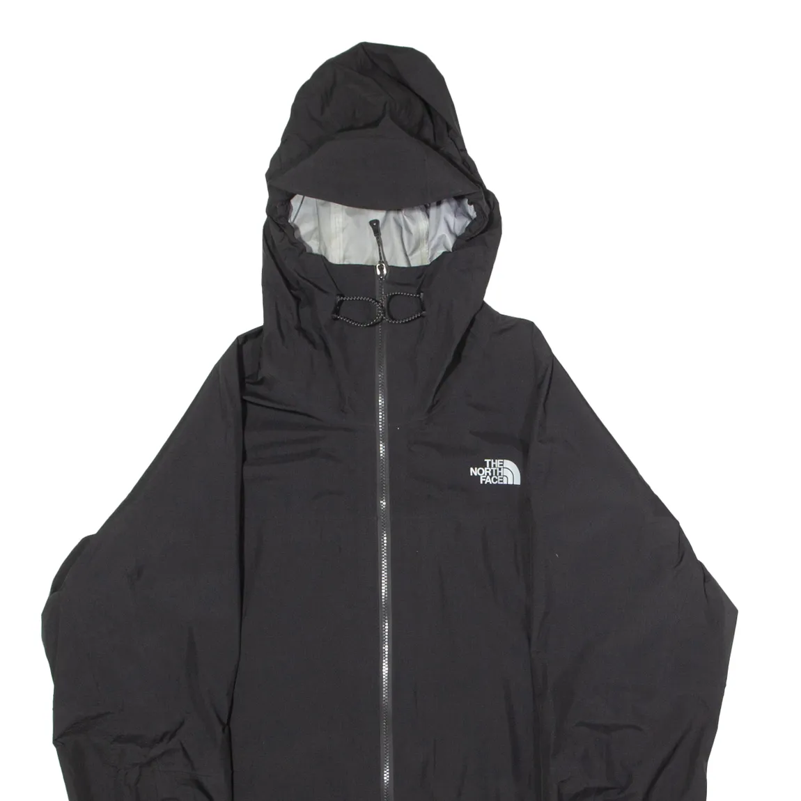 THE NORTH FACE Mens Rain Jacket Black Nylon Hooded XL