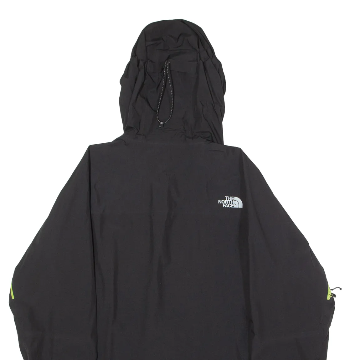 THE NORTH FACE Mens Rain Jacket Black Nylon Hooded XL