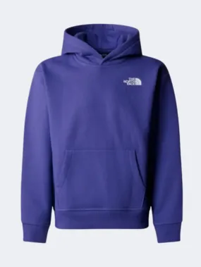 The North Face Vertical Graphic Oversized Girls Lifestyle Hoody Purple