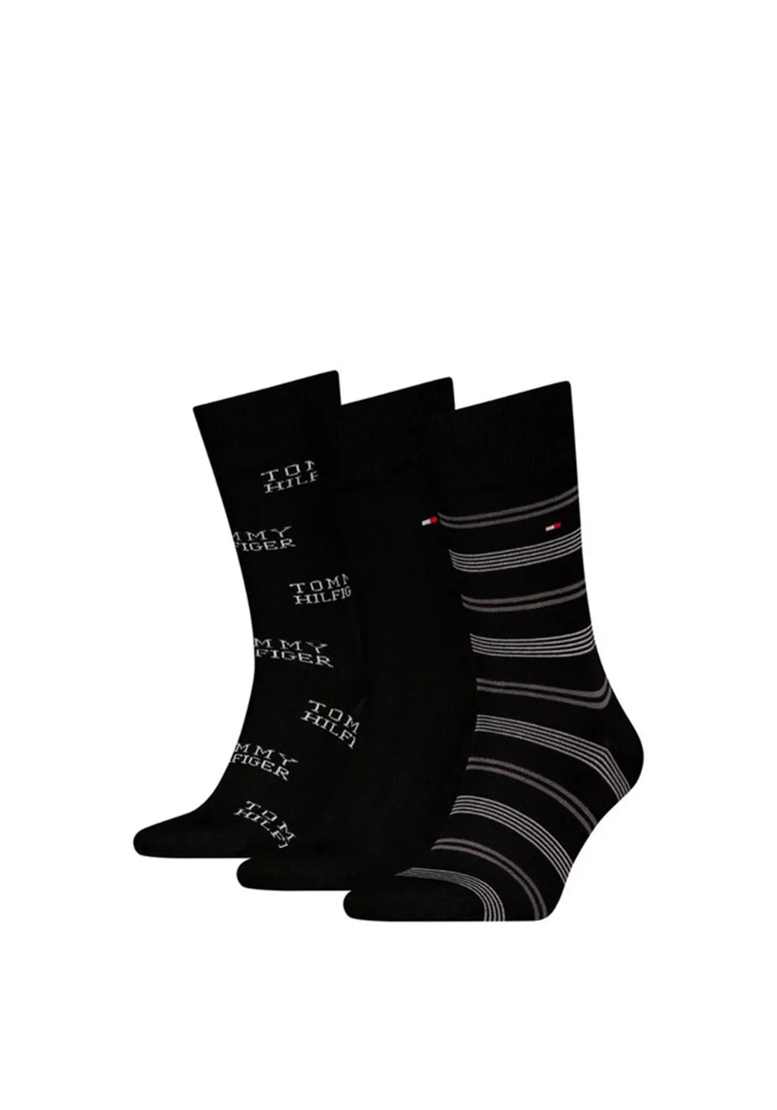 Tommy Hilfiger 3 Pair Socks Gift Set, Black