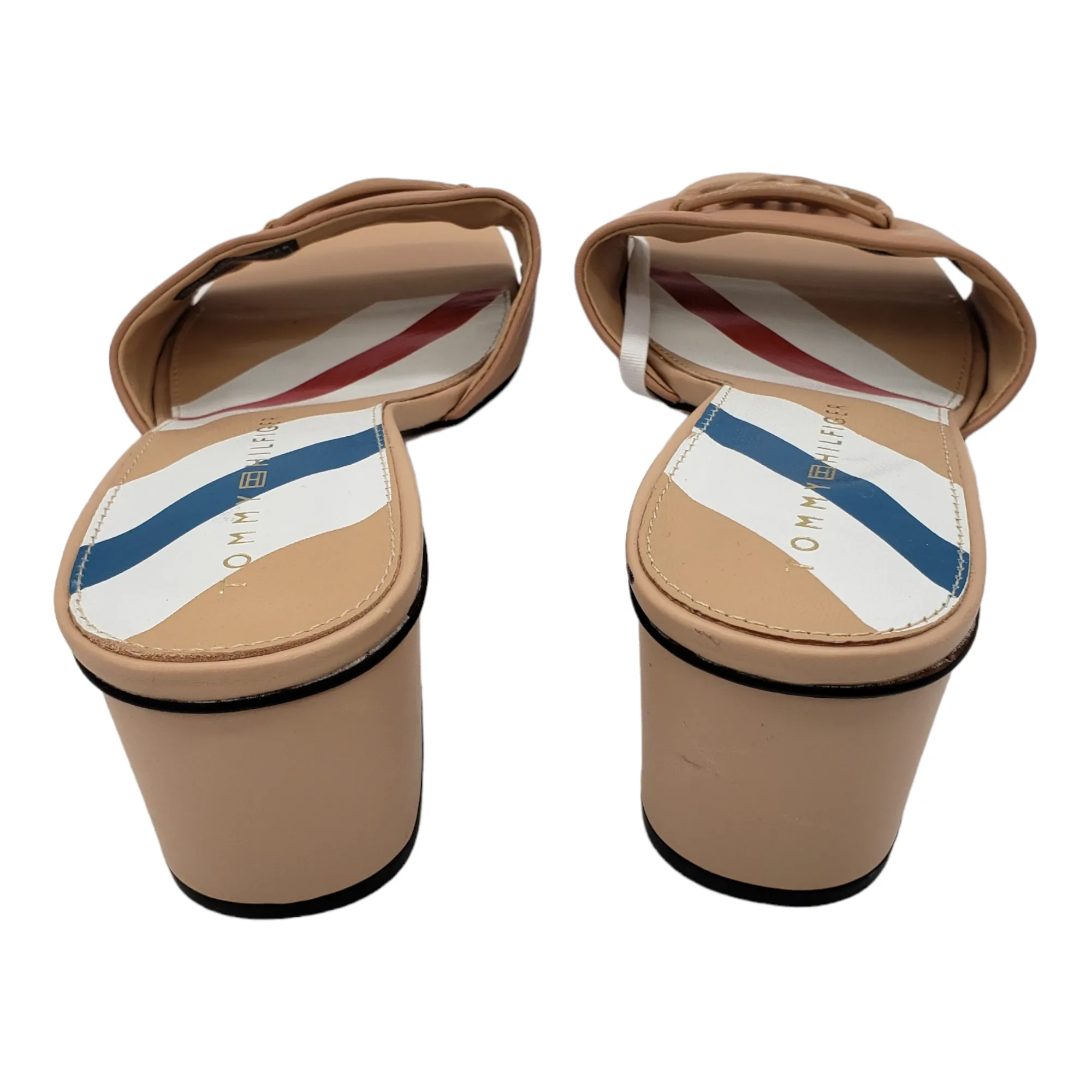 Tommy Hilfiger Beige Logo Badge Mules