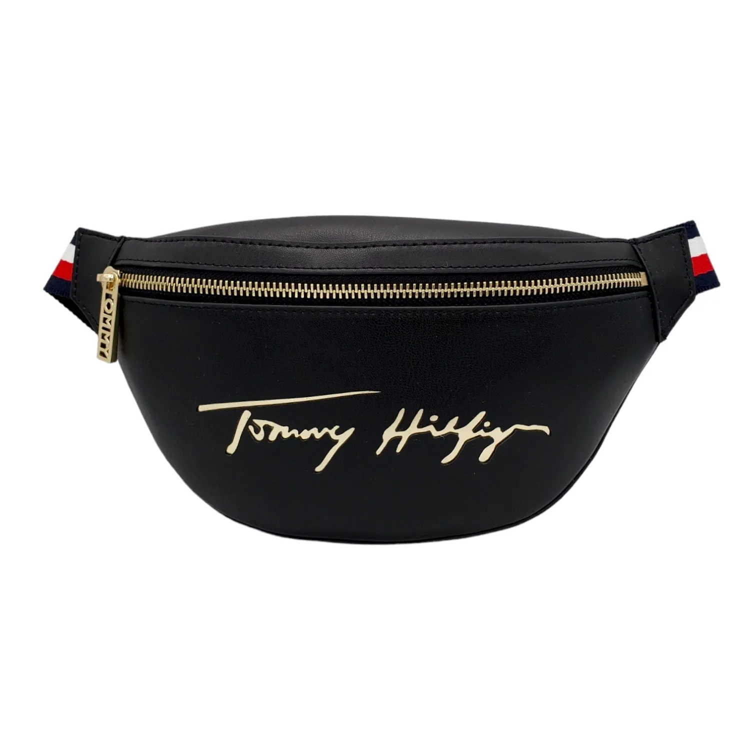 Tommy Hilfiger Black with Gold Signature Bum Bag