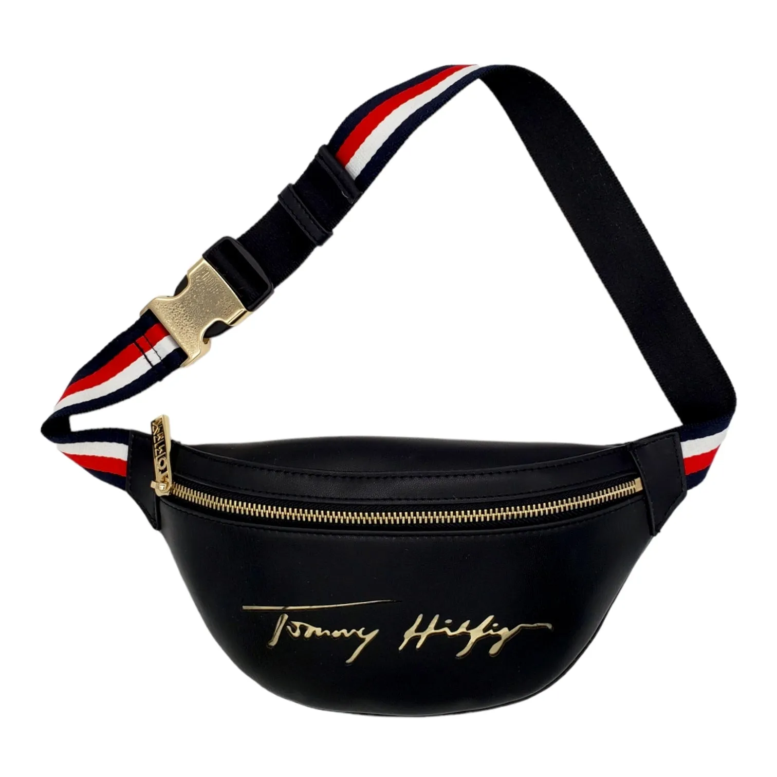 Tommy Hilfiger Black with Gold Signature Bum Bag