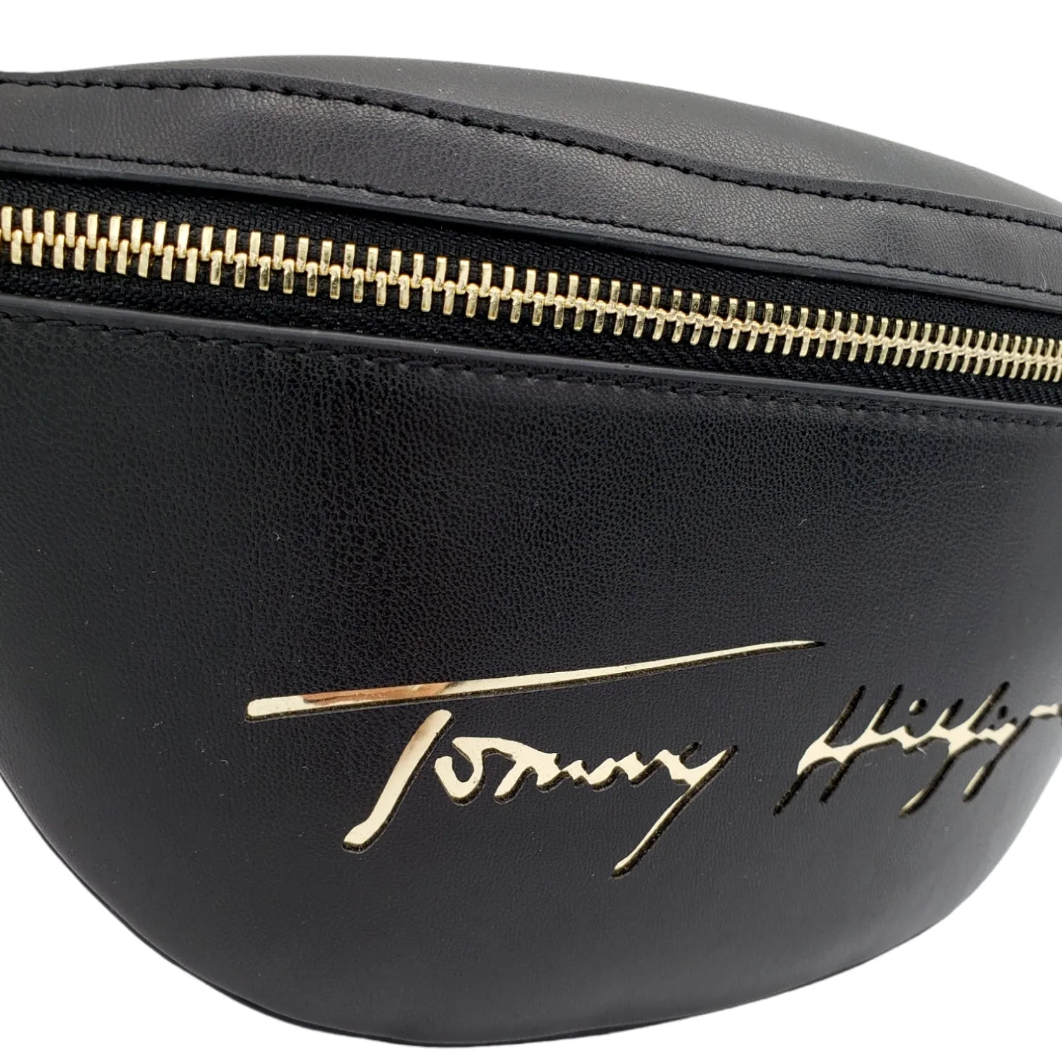 Tommy Hilfiger Black with Gold Signature Bum Bag