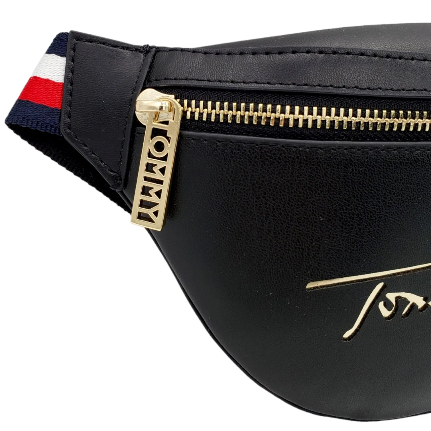 Tommy Hilfiger Black with Gold Signature Bum Bag