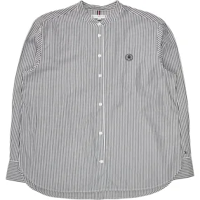 Tommy Hilfiger Black/White Collarless Shirt