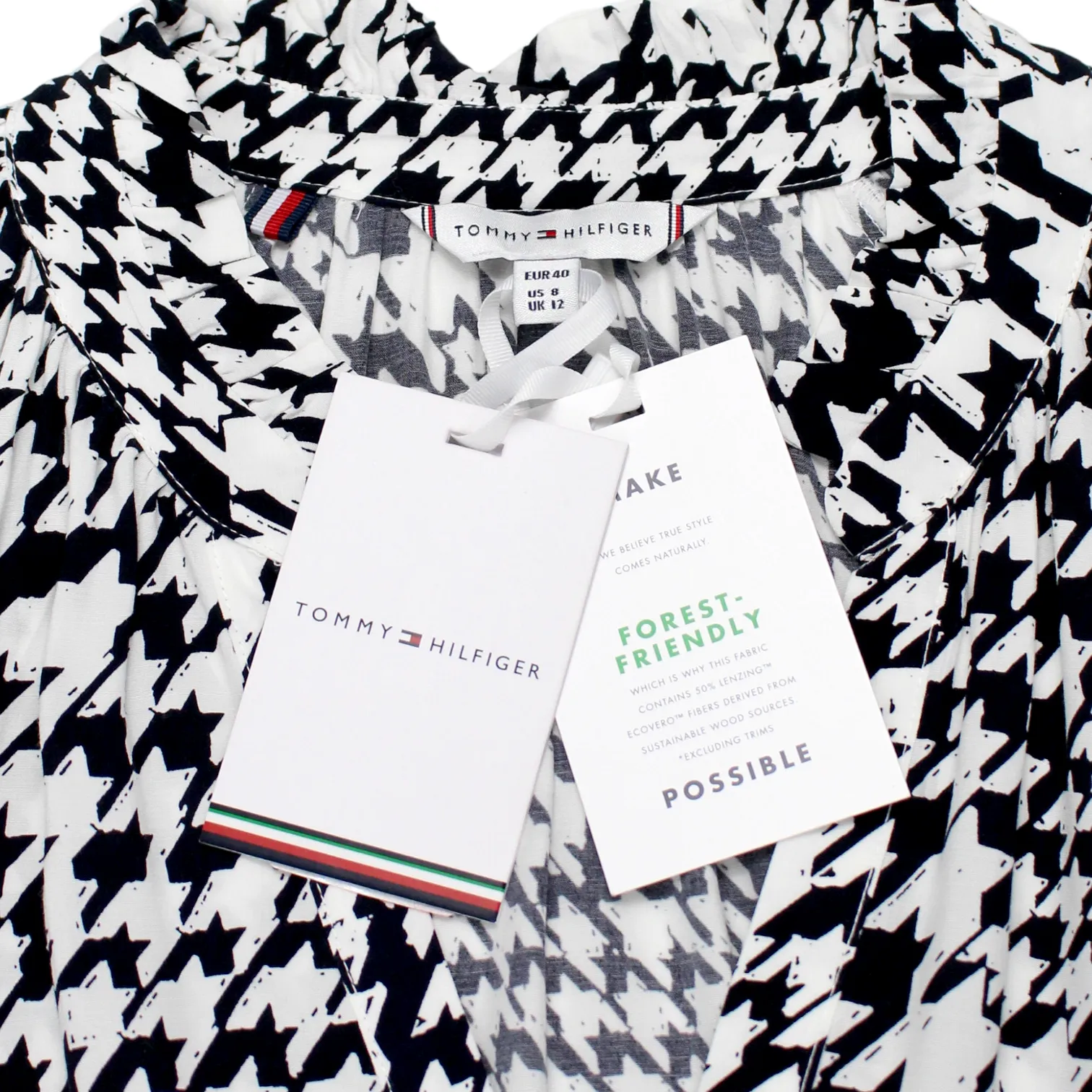 Tommy Hilfiger Black/White Houndstooth Dress