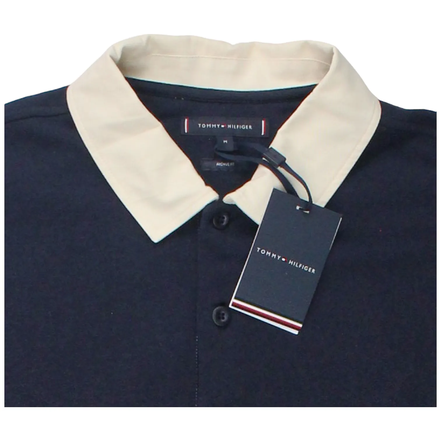 Tommy Hilfiger Navy Global Stripe Rugby Shirt