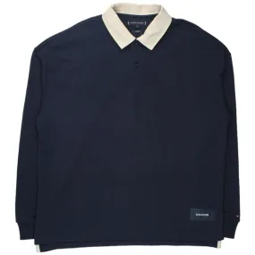 Tommy Hilfiger Navy Global Stripe Rugby Shirt