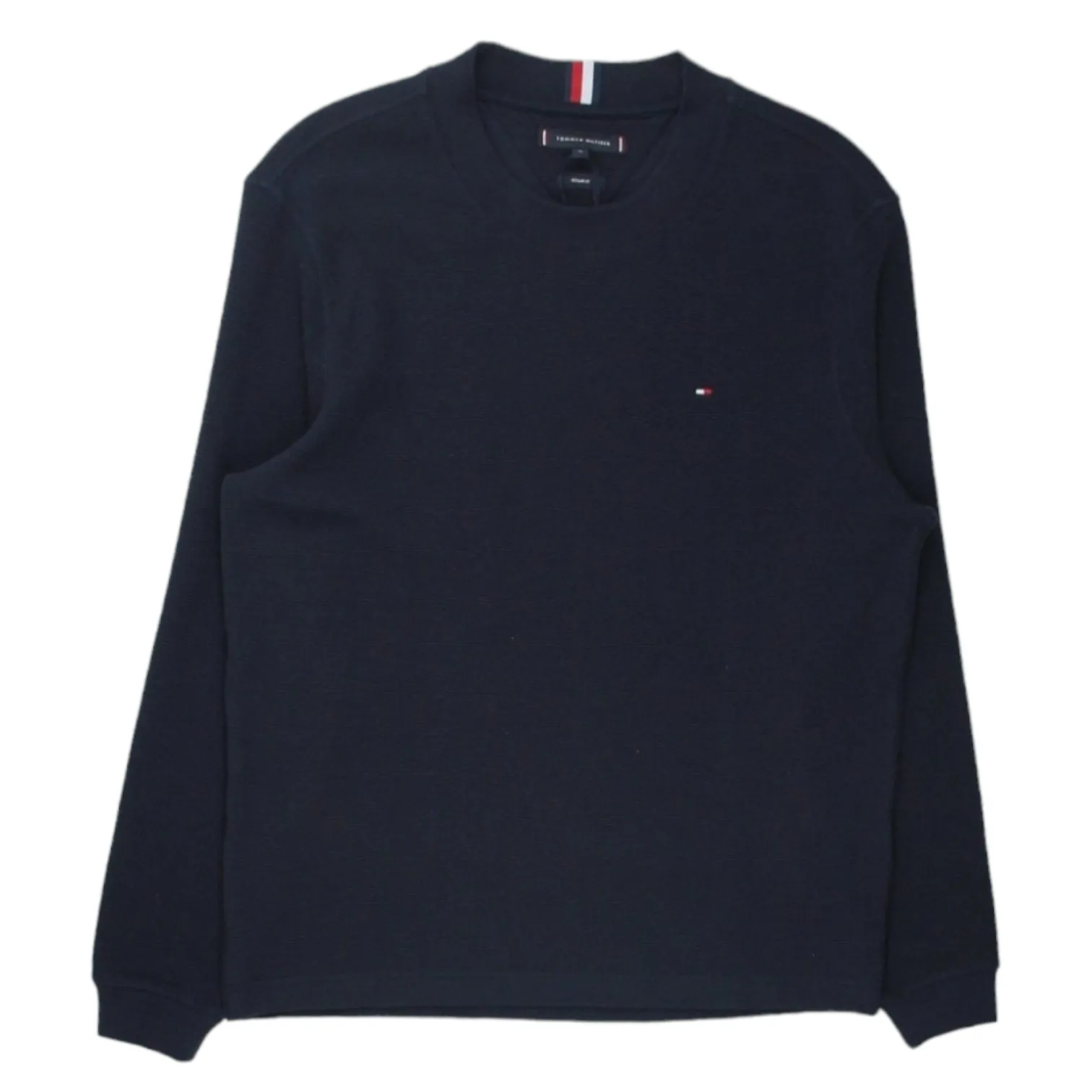 Tommy Hilfiger Navy Textured LS Tee