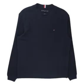 Tommy Hilfiger Navy Textured LS Tee