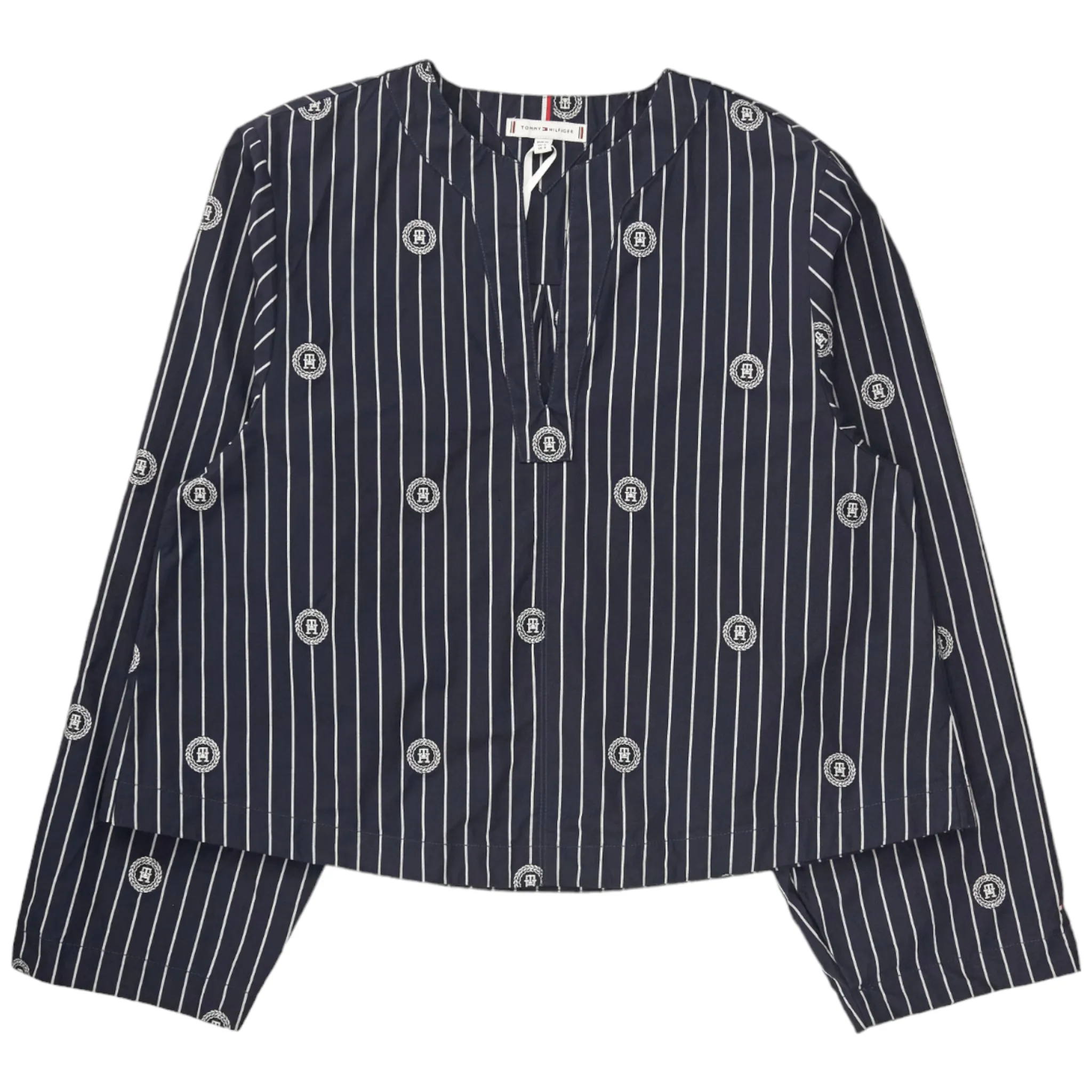 Tommy Hilfiger Navy Varsity Seal Blouse