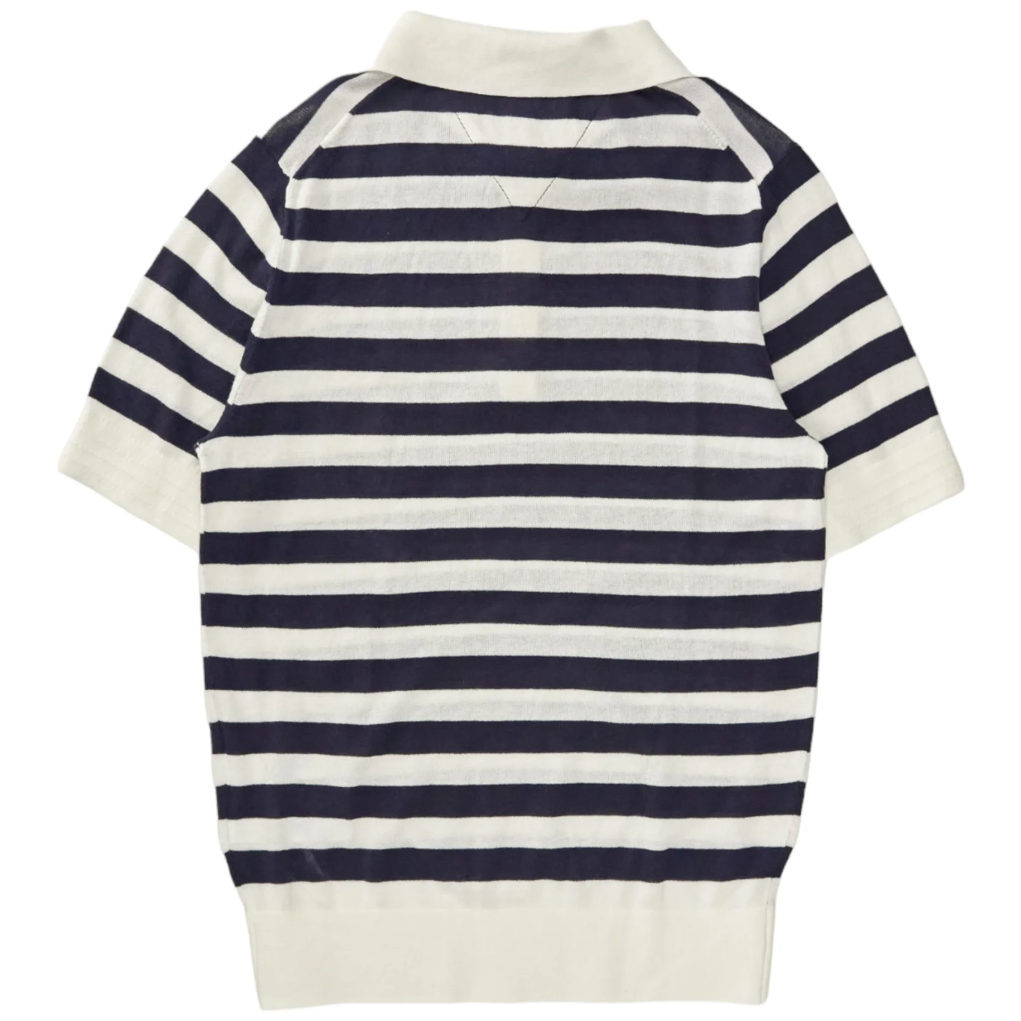 Tommy Hilfiger Navy/Cream Stripe Polo Top