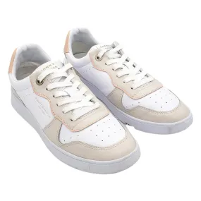 Tommy Hilfiger White & Pink Leather Trainers