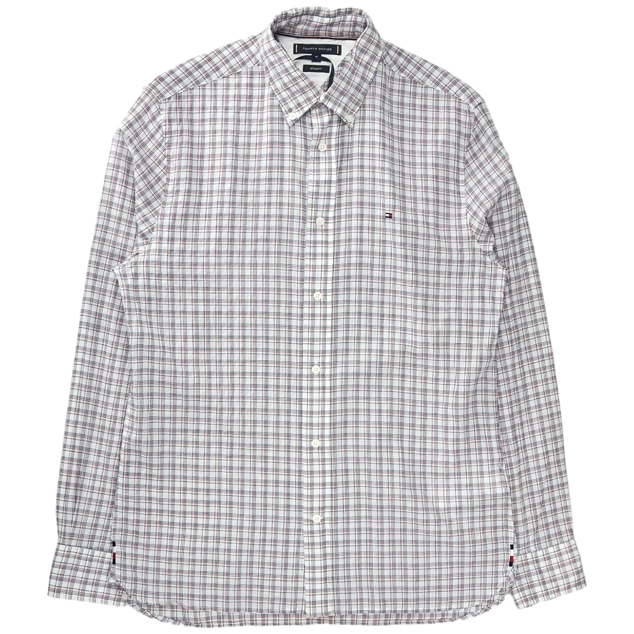 Tommy Hilfiger White Check Seersucker Shirt