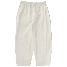 Tommy Hilfiger White Coated Cotton Barrel Leg Pants